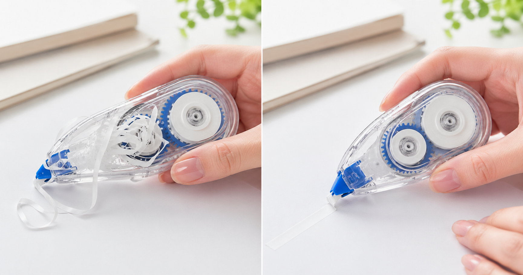 修正テープのたるみ・ずれを直す方法