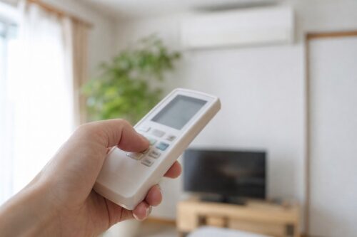 エアコンのリモコン設定確認