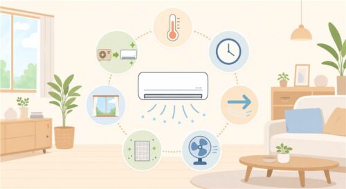 エアコン節電7つの原則の全体像