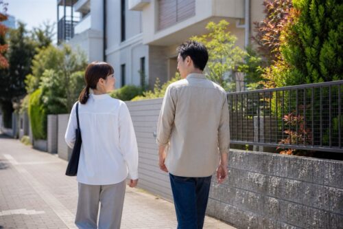 避難ルートを歩いて確認する