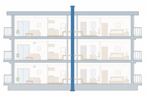 縦管と横引き管の区分