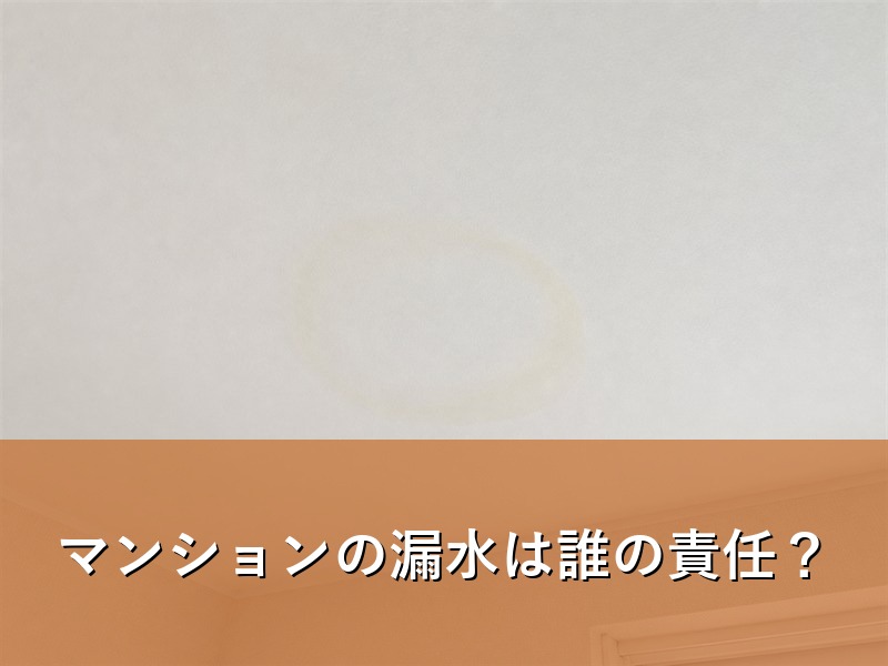 マンションの天井にできた水漏れのしみ