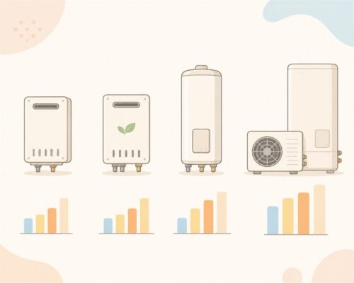 給湯器の種類と費用の比較
