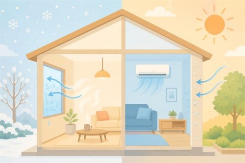 夏型結露が起こる仕組み
