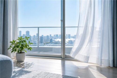 直したあとの明るい窓辺