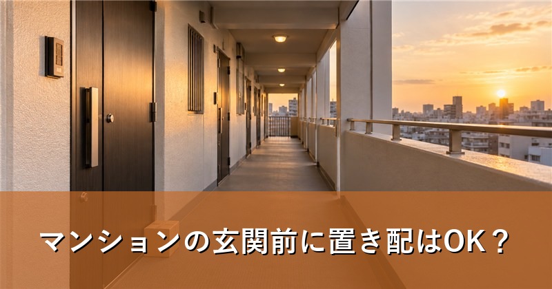 マンションの共用廊下と玄関ドア