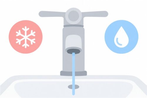 お湯と水のどちらが出ないか