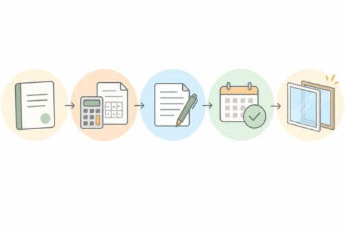 申請から工事までの流れ